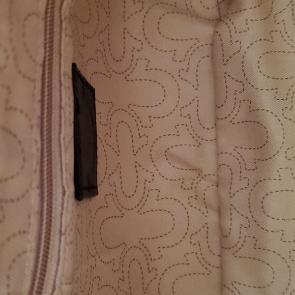 True religion denim handbag dark blue with gold stitching. 11.78w 7.5in h. - Picture 8 of 8